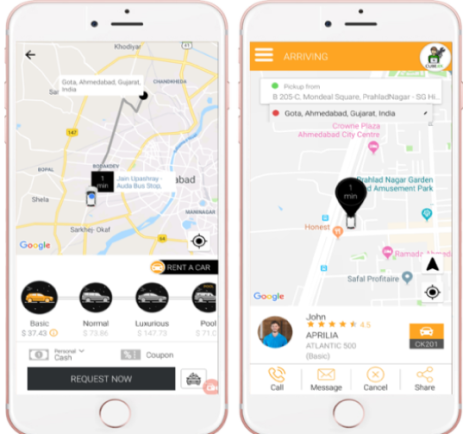 Taxi passenger app development